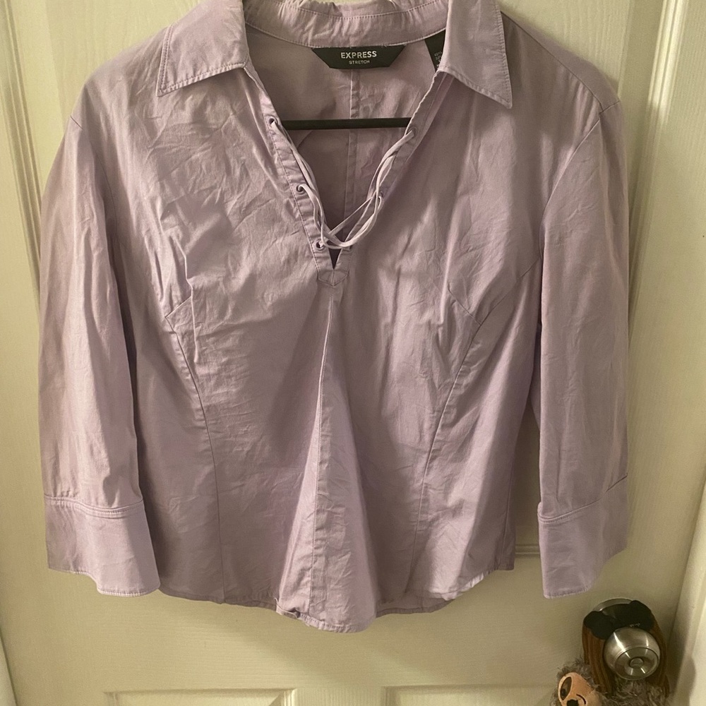Express Purple laced shirt